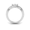 1.33 Ctw Elongated Cushion CZ Classic Twisted Vine Engagement Ring