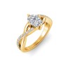 2 Ct Elongated Cushion Lab Diamond & .33 Ctw Classic Twisted Vine Engagement Ring