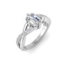 2 Ct Emerald Moissanite & .33 Ctw Lab Diamond Classic Twisted Vine Engagement Ring