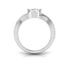 2 Ct Emerald Moissanite & .33 Ctw Lab Diamond Classic Twisted Vine Engagement Ring