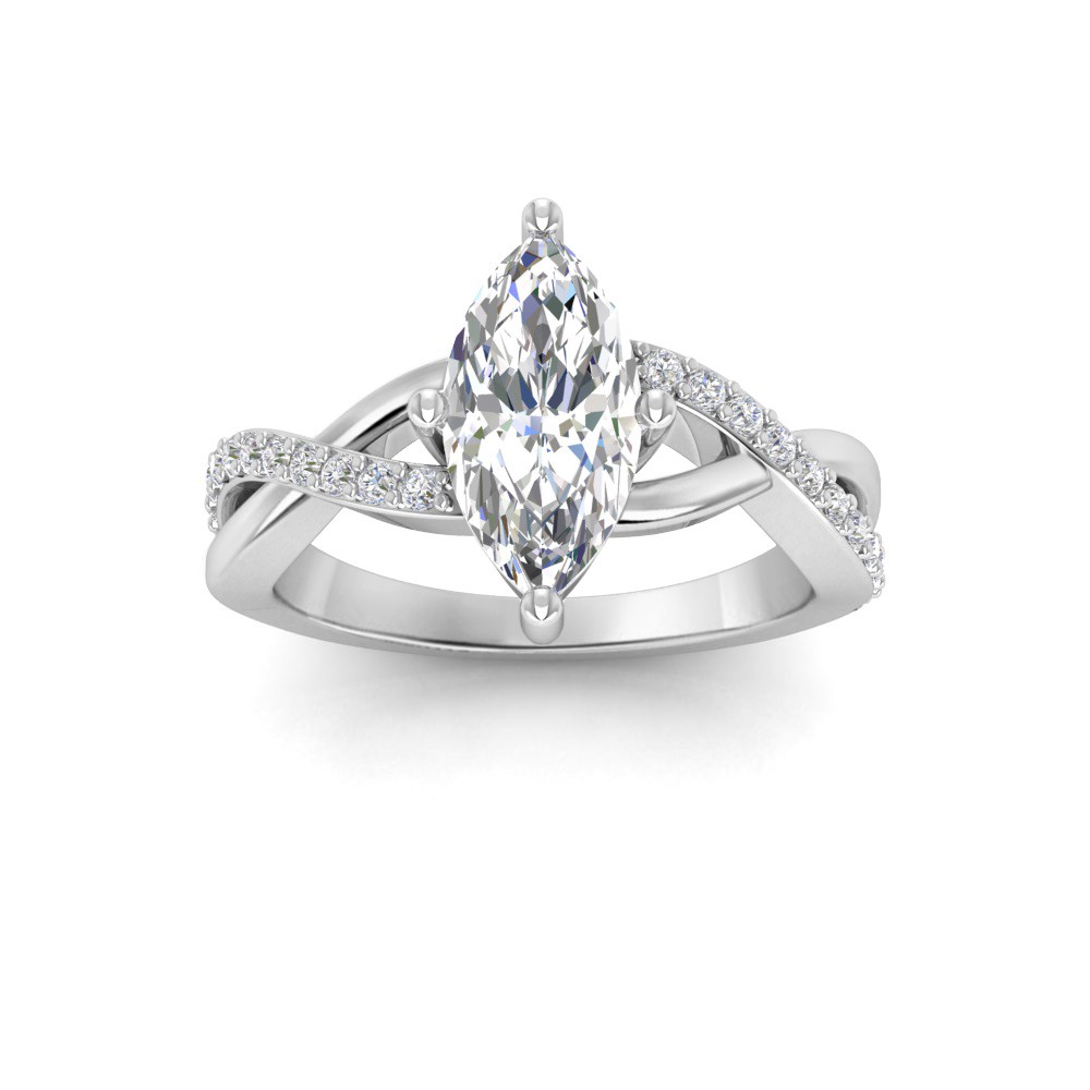 1.5 Ct Marquise Diamond & .33 Ctw Classic Twisted Vine Engagement Ring