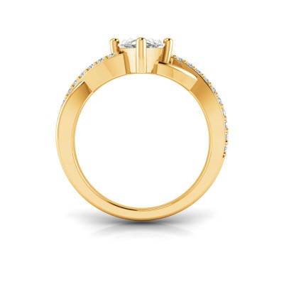 2 Ct Marquise Lab Diamond & .33 Ctw Classic Twisted Vine Engagement Ring