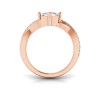 1 Ct Princess Premium Lab Diamond & .33 Ctw Classic Twisted Vine Engagement Ring