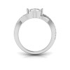 2 Ct Princess Premium Lab Diamond & .33 Ctw Classic Twisted Vine Engagement Ring