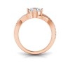 4 Ct Pear Premium Lab Diamond & .33 Ctw Classic Twisted Vine Engagement Ring