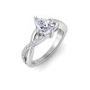 1.5 Ct Pear Diamond & .33 Ctw Classic Twisted Vine Engagement Ring