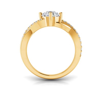 3 Ct Pear Lab Diamond & .33 Ctw Classic Twisted Vine Engagement Ring
