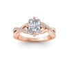 3.5 Ct Radiant Premium Lab Diamond & .33 Ctw Classic Twisted Vine Engagement Ring