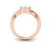 3.5 Ct Radiant Premium Lab Diamond & .33 Ctw Classic Twisted Vine Engagement Ring