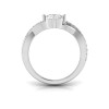 4 Ct Radiant Moissanite & .33 Ctw Lab Diamond Classic Twisted Vine Engagement Ring