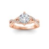 1 Ct Round Lab Diamond & .33 Ctw Classic Twisted Vine Engagement Ring
