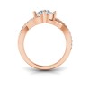 1 Ct Round Lab Diamond & .33 Ctw Classic Twisted Vine Engagement Ring