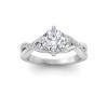 1.5 Ct Round Diamond & .33 Ctw Classic Twisted Vine Engagement Ring