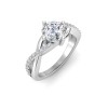 1.5 Ct Round Diamond & .33 Ctw Classic Twisted Vine Engagement Ring