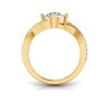 2 Ct Round Lab Diamond & .33 Ctw Classic Twisted Vine Engagement Ring
