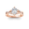 5 Ct Oval Moissanite & .33 Ctw Lab Diamond Classic Twisted Vine Engagement Ring