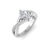 1.5 Ct Oval Diamond & .33 Ctw Classic Twisted Vine Engagement Ring