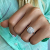 .55 Ctw Diamond Double Halo Engagement Ring