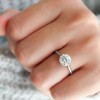 .75 Ctw Round CZ Halo Engagement Ring