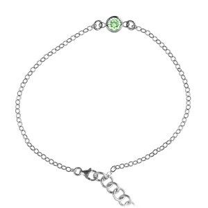 Bezel Birthstone Bracelet