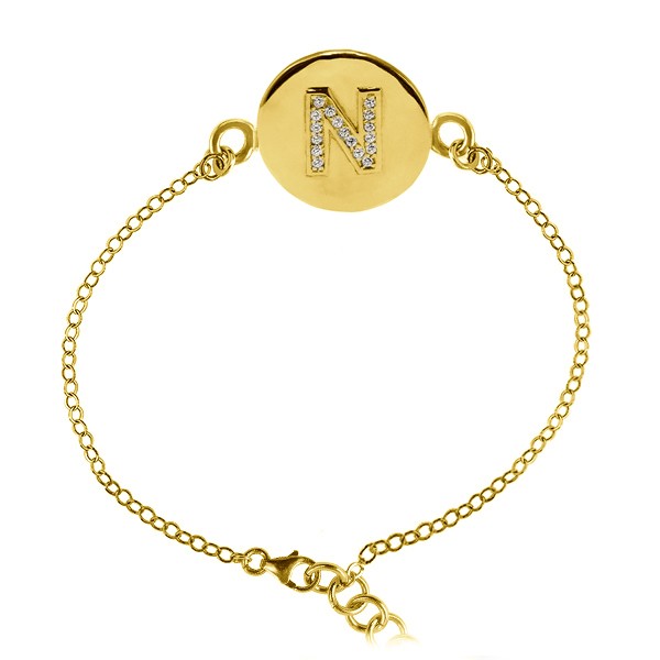 Alphabet Stone Bracelet N