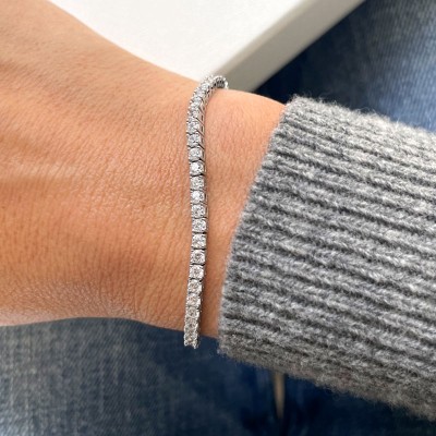Silver CZ Classic Tennis Bracelet