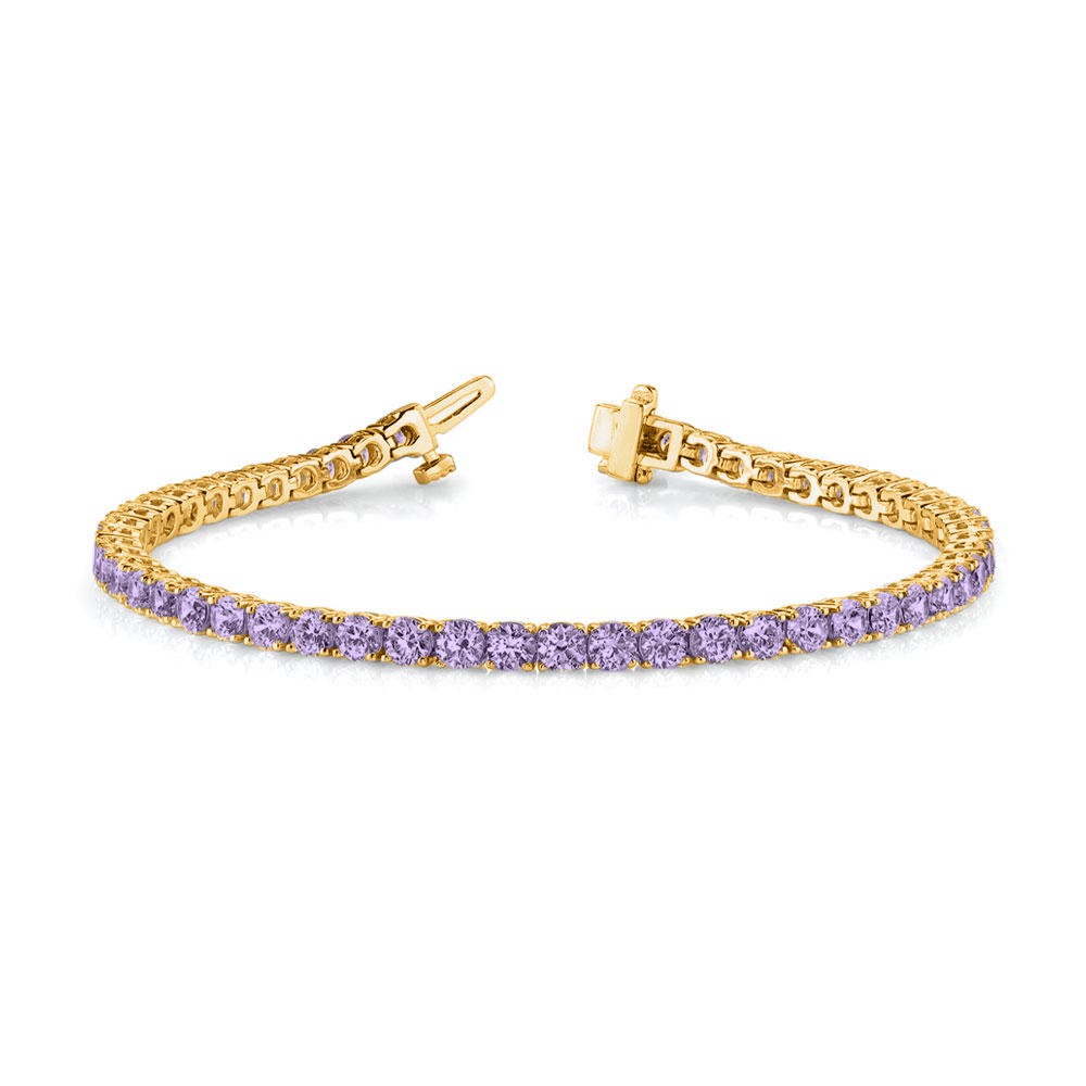 4 Ctw Amethyst Birthstone Classic Tennis Bracelet