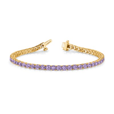 4 Ctw Amethyst Birthstone Classic Tennis Bracelet