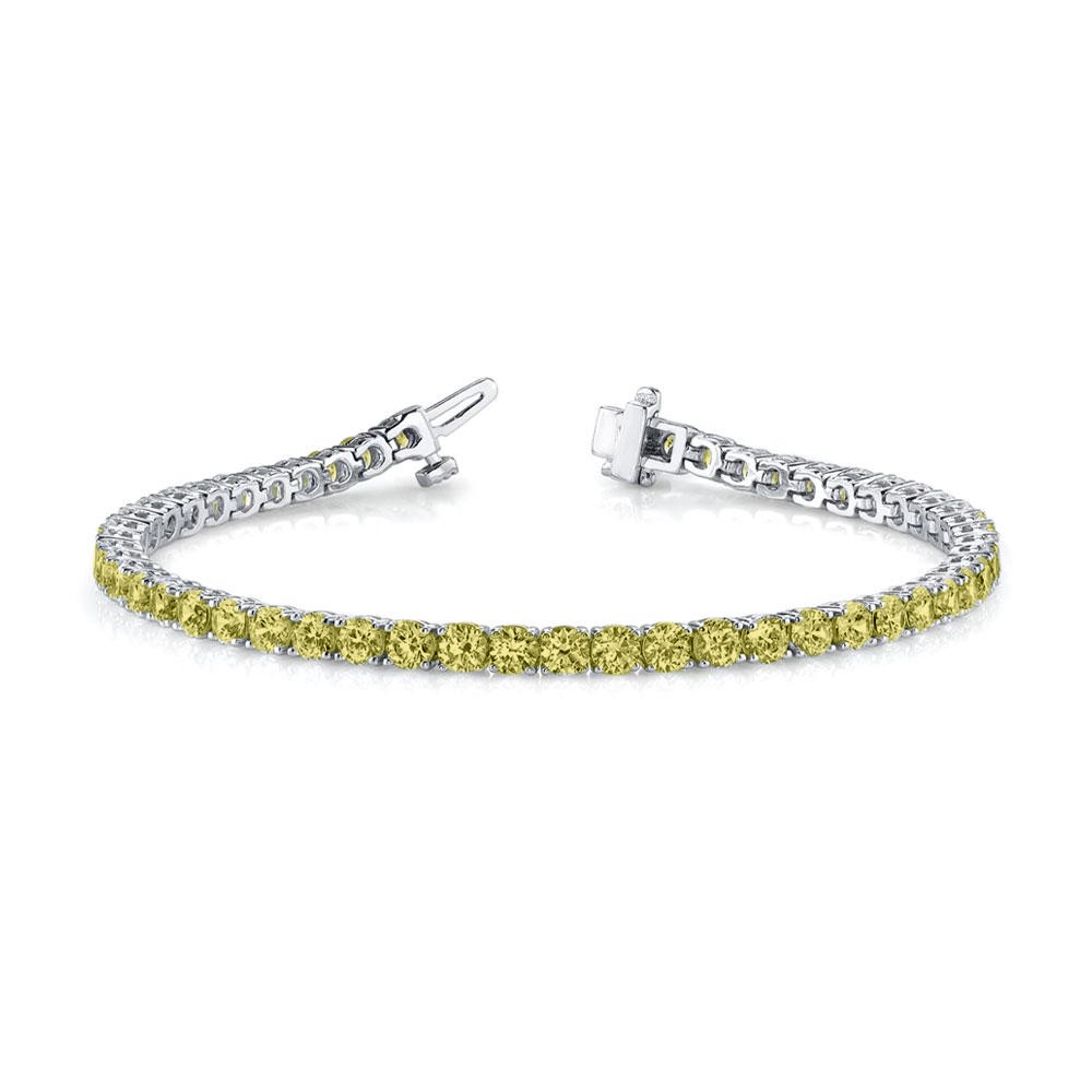 7 Ctw Citrine Birthstone Classic Tennis Bracelet