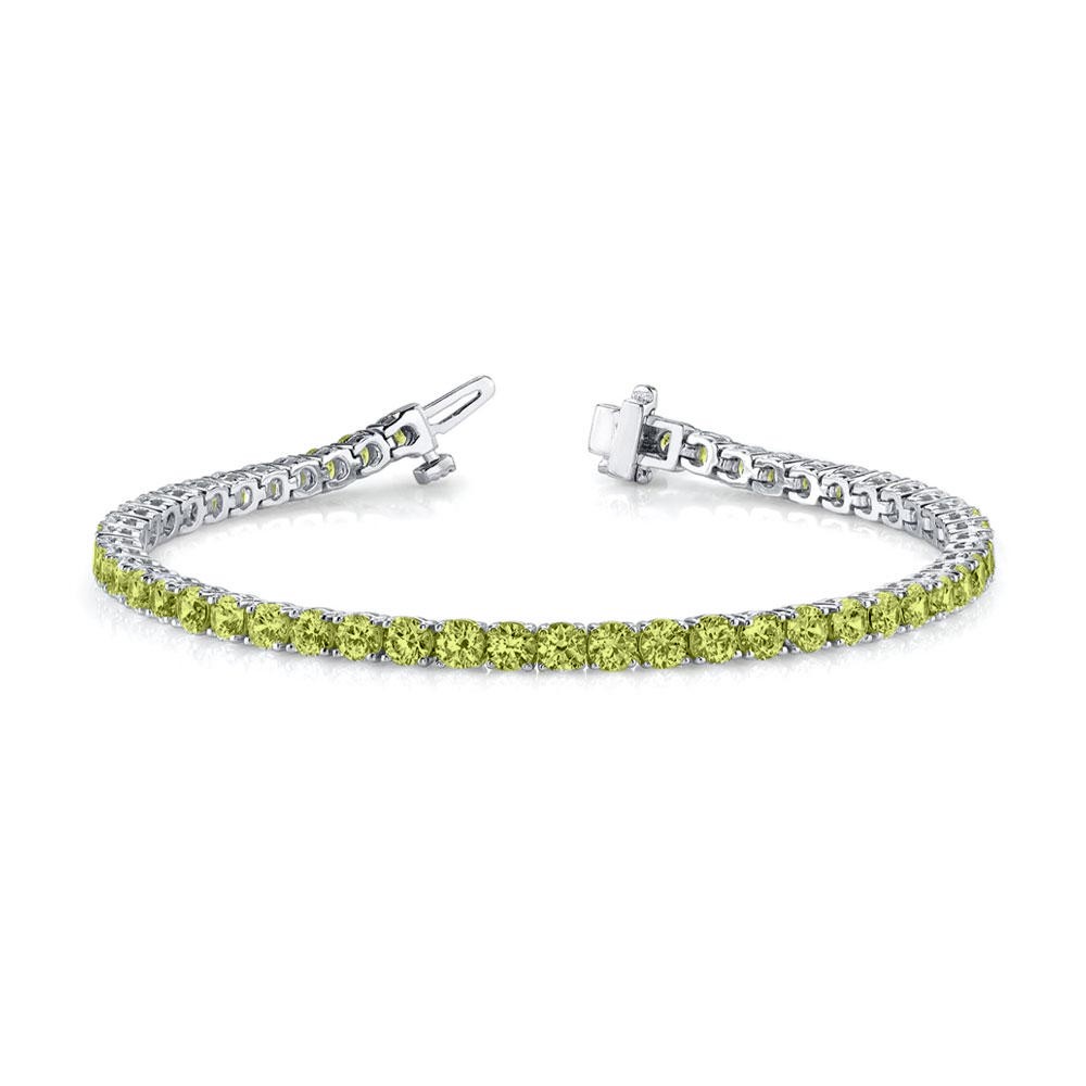 7 Ctw Peridot Birthstone Classic Tennis Bracelet