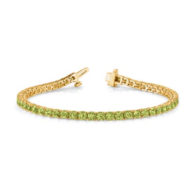 4 Ctw Peridot Birthstone Classic Tennis Bracelet