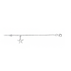 Silver CZ Dangle Starfish Anklet