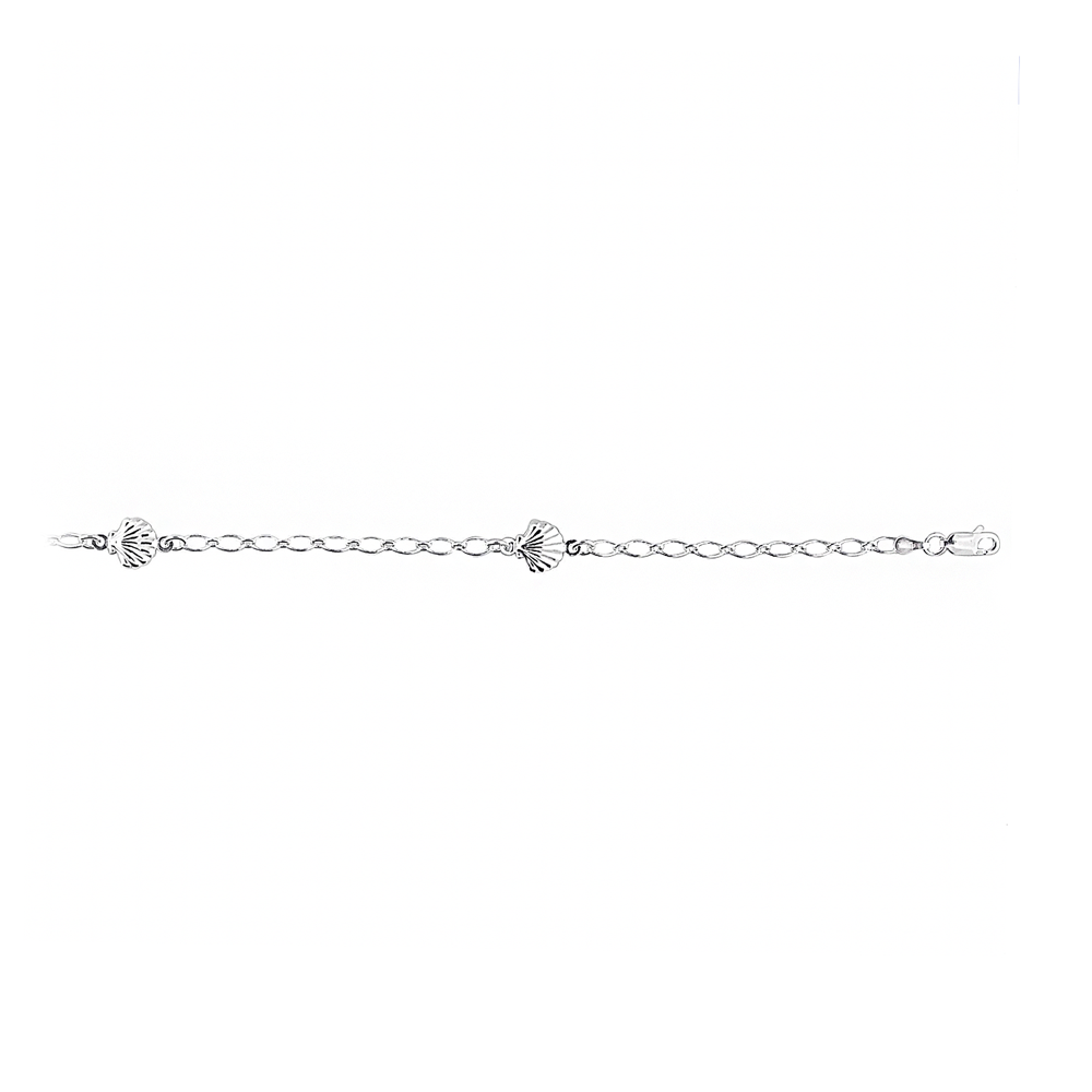 Silver Seashell Anklet