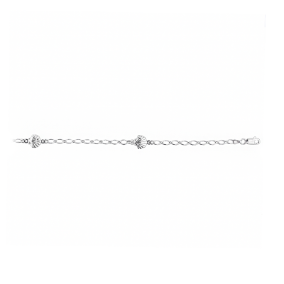 Silver Seashell Anklet
