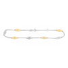 Gold & Silver Diamond Shape Anklet