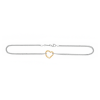 Gold & Silver Heart Anklet