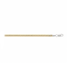 Silver Two-Tone Snake Chain Anklet