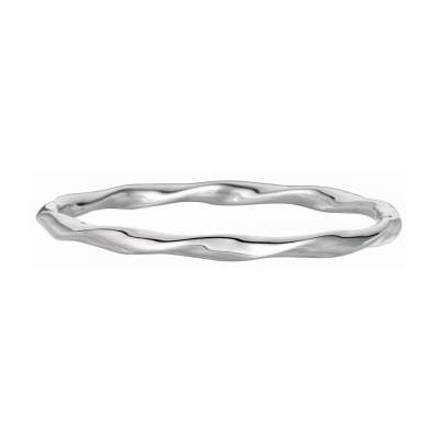 Silver Twist Bangle Bracelet