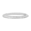 Silver Twine Bangle Bracelet