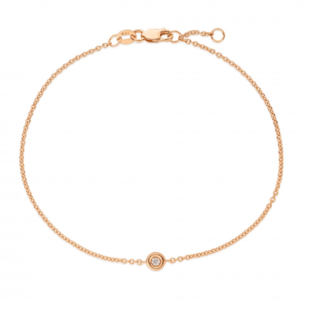 Single Diamond Bezel Bracelet