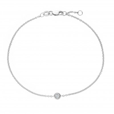 Single Diamond Bezel Bracelet