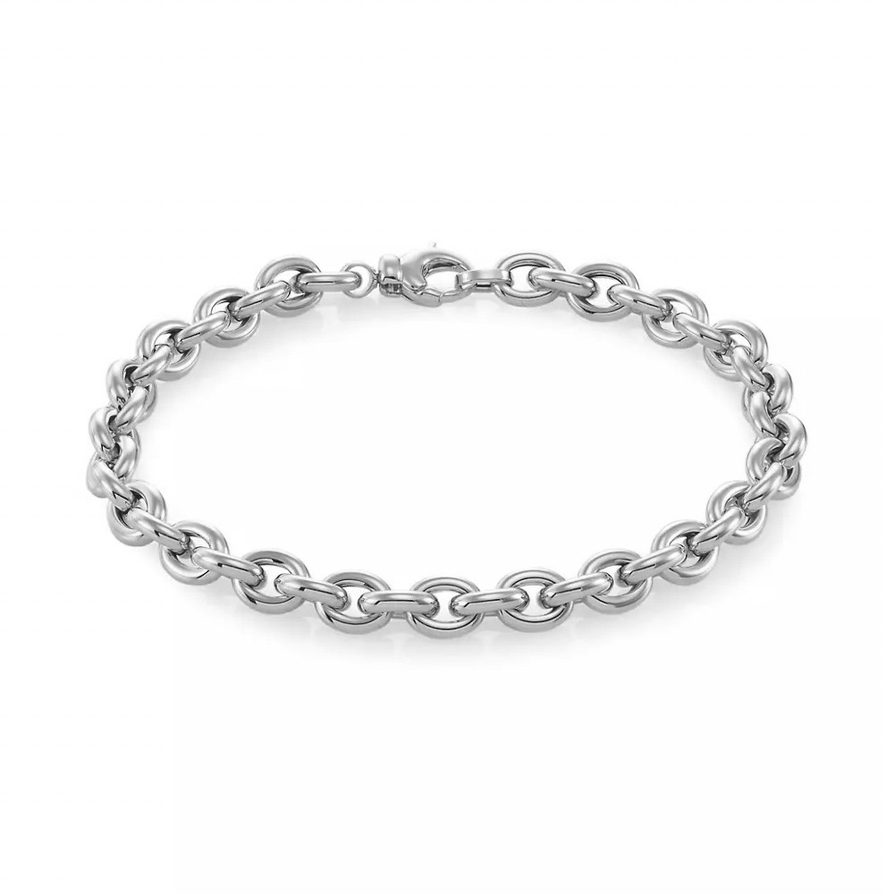 3.5mm Gold Rolo Link Chain Bracelet