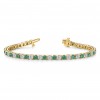 Alternating Moissanite and Emerald Birthstone Classic Tennis Bracelet