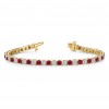Alternating Moissanite and Ruby Birthstone Classic Tennis Bracelet