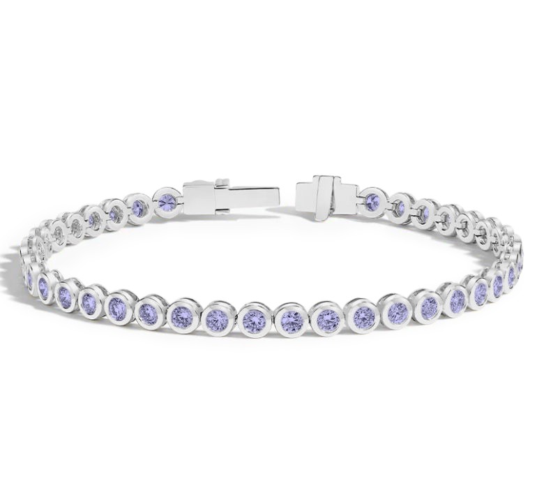 5 Ctw Alexandrite Birthstone Bezel Set Tennis Bracelet
