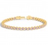 5 Ctw Amethyst Birthstone Bezel Set Tennis Bracelet