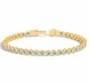 5 Ctw Aquamarine Birthstone Bezel Set Tennis Bracelet