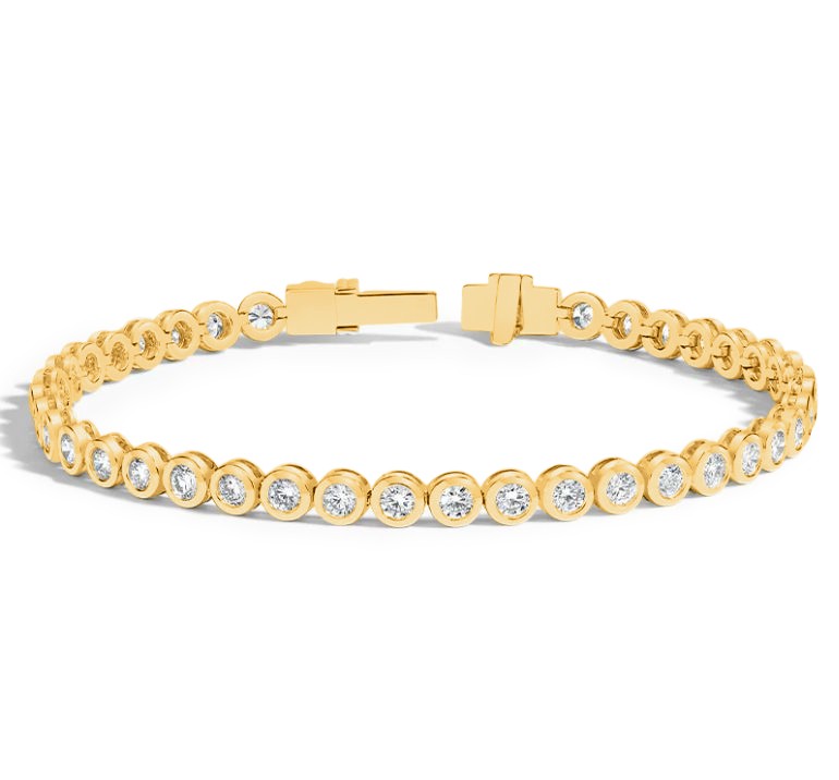 5 Ctw Lab Diamond Bezel Set Tennis Bracelet