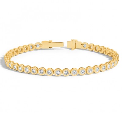 2 Ctw Lab Diamond Bezel Set Tennis Bracelet