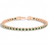 5 Ctw Emerald Birthstone Bezel Set Tennis Bracelet